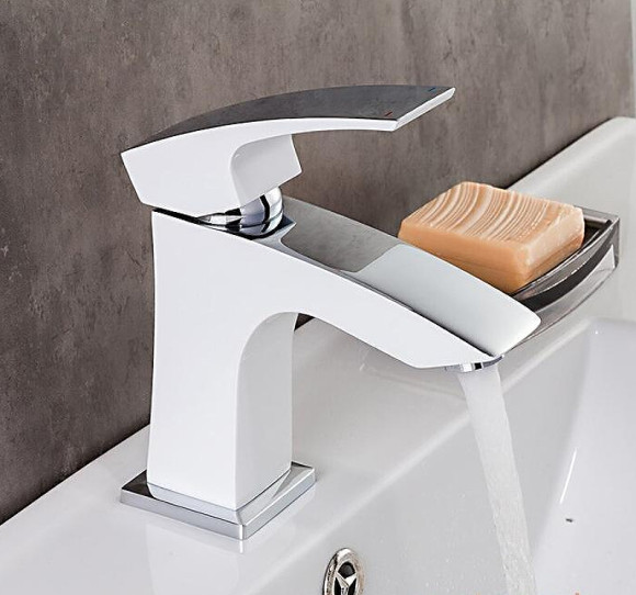 Смеситель для раковины Gappo G07 G1007-7 Белый Хром