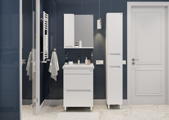 Зеркало со шкафом Onika Джордан 70.00 207042 Белое Зеркало со шкафом Onika Джордан 70.00 207042 Белое