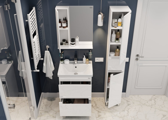 Зеркало со шкафом Onika Джордан 70.00 207042 Белое Зеркало со шкафом Onika Джордан 70.00 207042 Белое