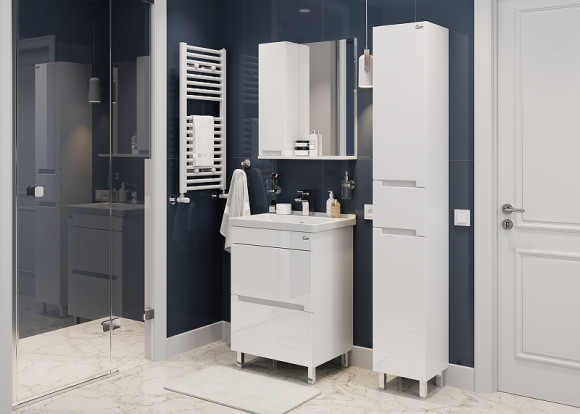 Зеркало со шкафом Onika Джордан 70.00 207042 Белое Зеркало со шкафом Onika Джордан 70.00 207042 Белое