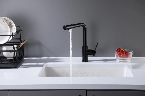 Смеситель для кухни Aquatek Европа AQ1386MB Черный матовый