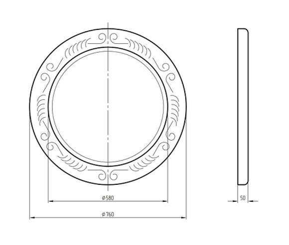 Зеркало Migliore CDB 75 30584 Золото