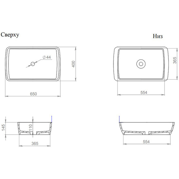 Раковина-чаша Salini Gloria 65 312 1102212M Белая матовая Раковина-чаша Salini Gloria 65 312 1102212M Белая матовая