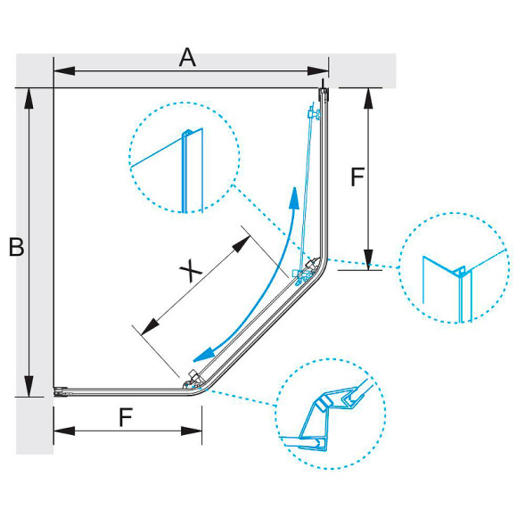 Душевой уголок RGW Passage PA-86B 90x90 38088699-14 профиль Черный стекло прозрачное Душевой уголок RGW Passage PA-86B 90x90 38088699-14 профиль Черный стекло прозрачное