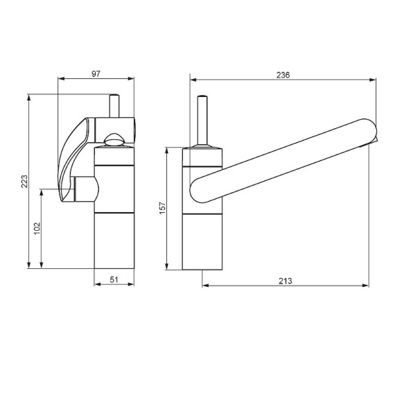 Смеситель для кухни Damixa Arc 290007264 Никель Смеситель для кухни Damixa Arc 290007264 Никель