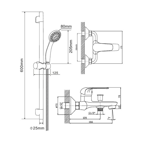 Смеситель для ванны Orange Iris M41-611cr Хром Смеситель для ванны Orange Iris M41-611cr Хром