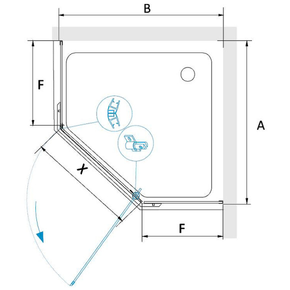 Душевой уголок RGW Passage PA-82B 90x90 41088299-14 профиль Черный стекло прозрачное Душевой уголок RGW Passage PA-82B 90x90 41088299-14 профиль Черный стекло прозрачное
