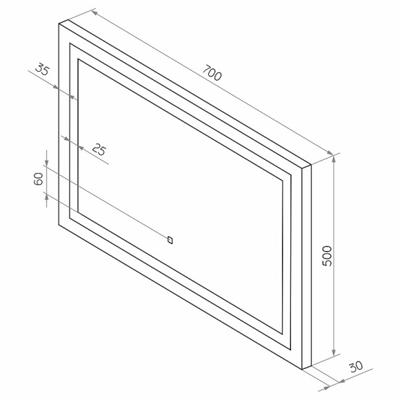Зеркало Континент Rimini 700х500 ЗЛП680 с подсветкой с сенсорным выключателем Зеркало Континент Rimini 700х500 ЗЛП680 с подсветкой с сенсорным выключателем