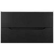 Тумба с раковиной Orange Li-100Tub+Ra подвесная Черная матовая