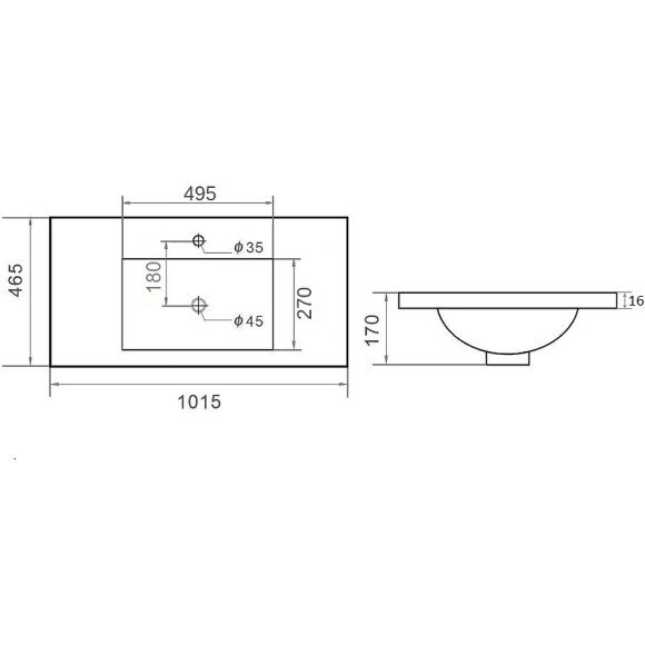 Тумба с раковиной Orange Li-100Tub+Ra подвесная Черная матовая Тумба с раковиной Orange Li-100Tub+Ra подвесная Черная матовая
