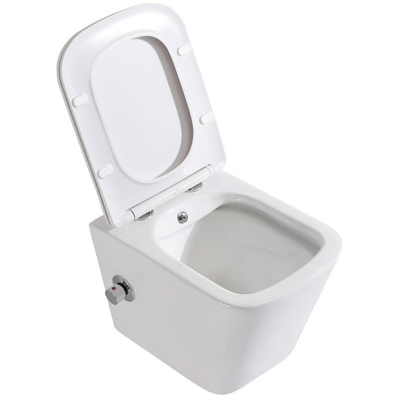 Унитаз биде BelBagno Due BB3103CHR-BS/SC подвесной с сиденьем Микролифт Унитаз биде BelBagno Due BB3103CHR-BS/SC подвесной с сиденьем Микролифт