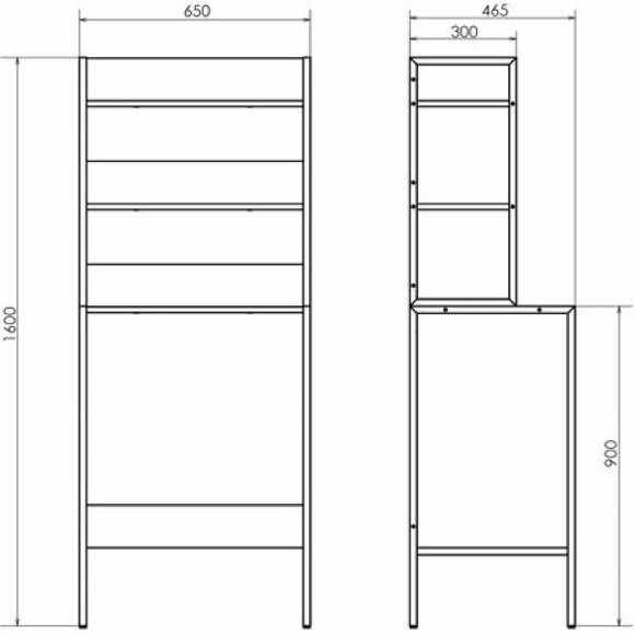 Стеллаж Comforty 65 00-00011201 над стиральной машиной Дуб темно-коричневый Стеллаж Comforty 65 00-00011201 над стиральной машиной Дуб темно-коричневый