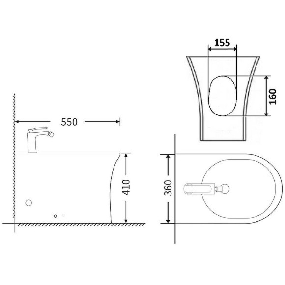 Биде Agger AT01300 Белое Биде Agger AT01300 Белое