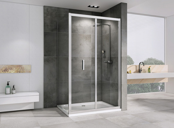 Душевой уголок Abber Sonnenstrand 90x100 AG07090-S100 профиль Хром стекло прозрачное