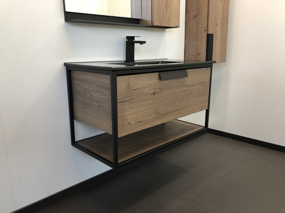 Тумба с раковиной Comforty Бонн 90 00-00001937 подвесная Дуб темный