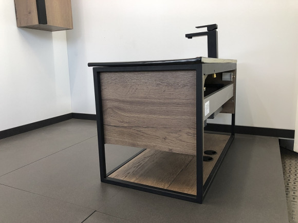 Тумба с раковиной Comforty Бонн 90 00-00001937 подвесная Дуб темный