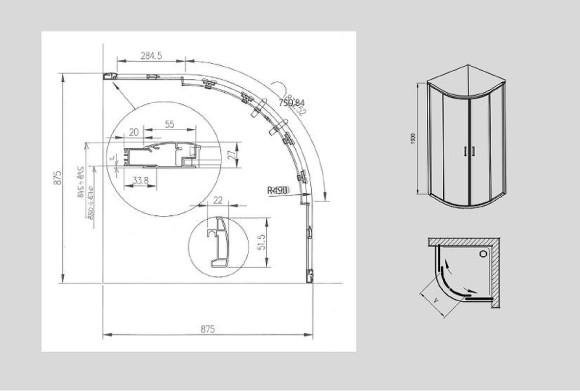 Душевой уголок Ravak Blix XP2CP4-90 90х90 X3B270C00Z1C профиль Хром стекло Transparent Душевой уголок Ravak Blix XP2CP4-90 90х90 X3B270C00Z1C профиль Хром стекло Transparent