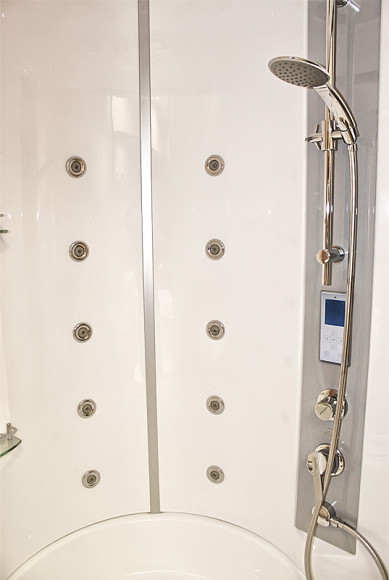 Душевой бокс Radomir Лаура 128x128 1-04-1-0-5-0890 с баней профиль Белый стекло прозрачное Душевой бокс Radomir Лаура 128x128 1-04-1-0-5-0890 с баней профиль Белый стекло прозрачное