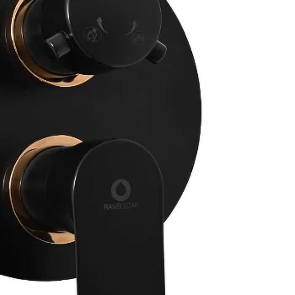 Смеситель для душа Rav Slezak Vltava VT486KCMATZ Черный матовый Золото