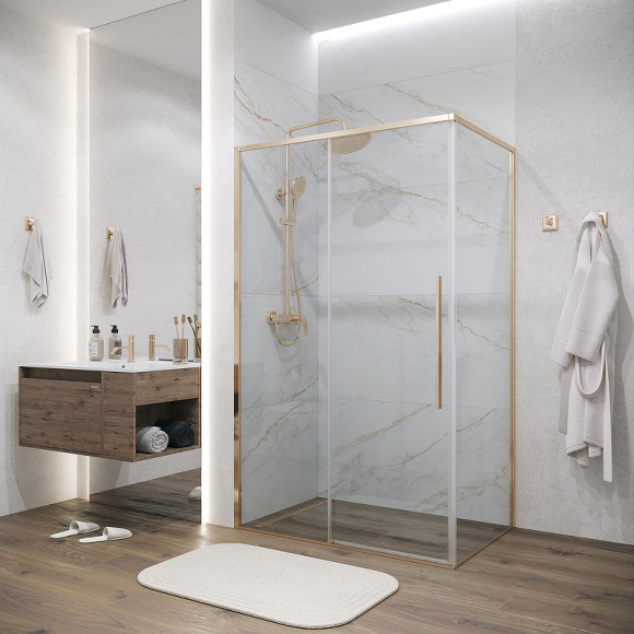 Душевой уголок Grossman Galaxy 130х70 120.K33.01.1370.32.00 профиль Золото сатин стекло прозрачное Душевой уголок Grossman Galaxy 130х70 120.K33.01.1370.32.00 профиль Золото сатин стекло прозрачное