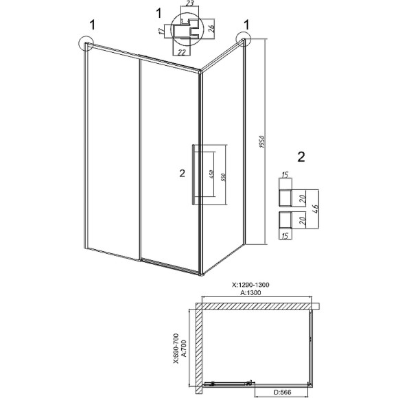 Душевой уголок Grossman Galaxy 130х70 120.K33.01.1370.32.00 профиль Золото сатин стекло прозрачное Душевой уголок Grossman Galaxy 130х70 120.K33.01.1370.32.00 профиль Золото сатин стекло прозрачное