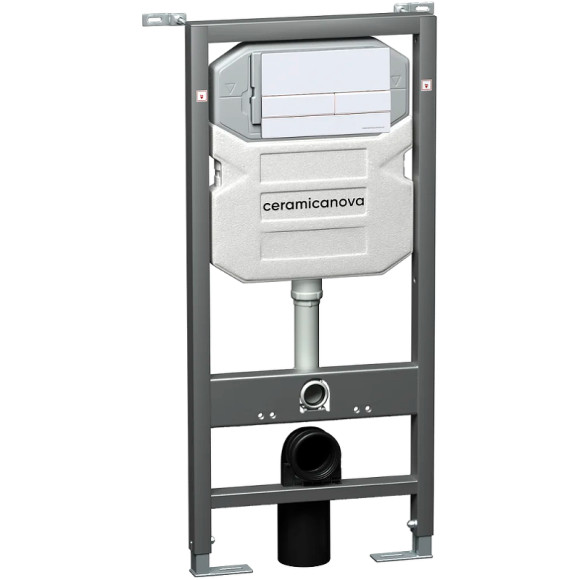 Комплект унитаза с инсталляцией Ceramicanova Forma CN3009_1002W_1000 с сиденьем Микролифт и Белой клавишей смыва Комплект унитаза с инсталляцией Ceramicanova Forma CN3009_1002W_1000 с сиденьем Микролифт и Белой клавишей смыва
