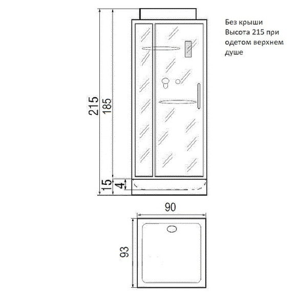 Душевая кабина River Moero 90x90 Б/К 10000002982 с поддоном Душевая кабина River Moero 90x90 Б/К 10000002982 с поддоном