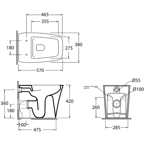 Унитаз Azzurra Hera HEVCTPE00000BI приставной без сиденья Унитаз Azzurra Hera HEVCTPE00000BI приставной без сиденья