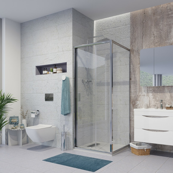 Душевой уголок Niagara Nova 80х80 NG-62-8A-A80 профиль Хром стекло прозрачное Душевой уголок Niagara Nova 80х80 NG-62-8A-A80 профиль Хром стекло прозрачное