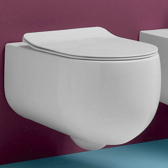 Унитаз Kerasan Flo 311130 подвесной Белый матовый без сиденья Унитаз Kerasan Flo 311130 подвесной Белый матовый без сиденья