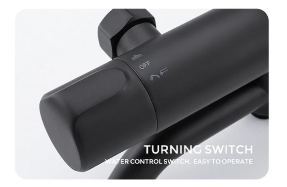 Душевая система Gappo G90 G2490-6 с термостатом Черная матовая Душевая система Gappo G90 G2490-6 с термостатом Черная матовая