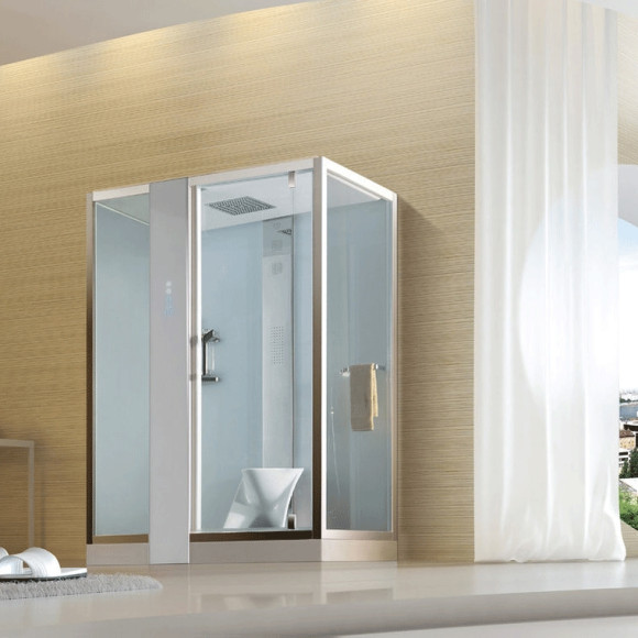 Душевая кабина Orans 150x100 L 89102lw с баней профиль Белый задние стенки Белые Душевая кабина Orans 150x100 L 89102lw с баней профиль Белый задние стенки Белые