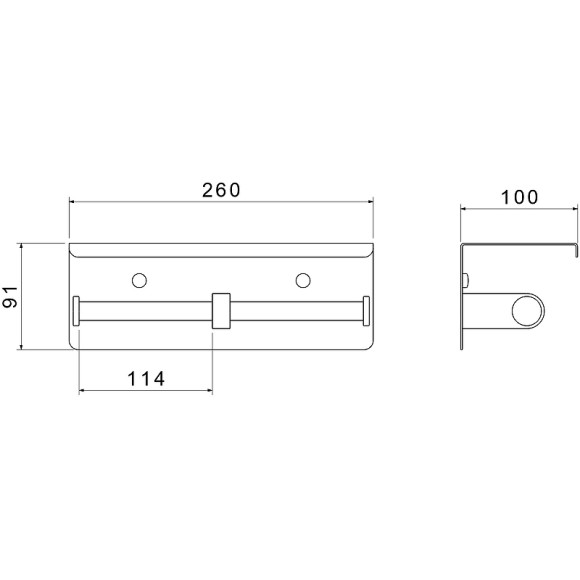 Держатель туалетной бумаги Aquatek Оберон AQ4909MB двойной Черный матовый Держатель туалетной бумаги Aquatek Оберон AQ4909MB двойной Черный матовый