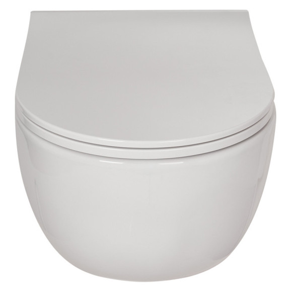 Комплект унитаза с инсталляцией Berges Ego Rimless 525 047215 с сиденьем Микролифт и Черной клавишей смыва