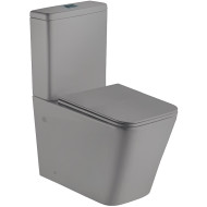 Унитаз компакт WeltWasser Gelbach 001 XL MT-GR 10000005777 (10000003737) Серый матовый с бачком и сиденьем Микролифт