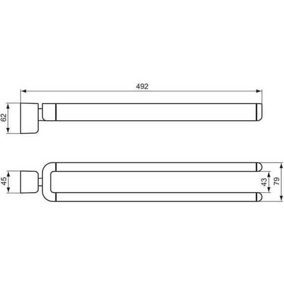 Полотенцедержатель Ideal Standard Softmood A9138AA поворотный Хром