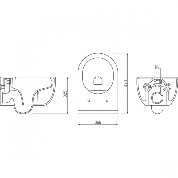 Унитаз Berges Ego Rimless 082122 подвесной с сиденьем Микролифт