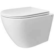 Унитаз CeramaLux TR2196 подвесной Белый глянцевый с сиденьем Микролифт Унитаз CeramaLux TR2196 подвесной Белый глянцевый с сиденьем Микролифт