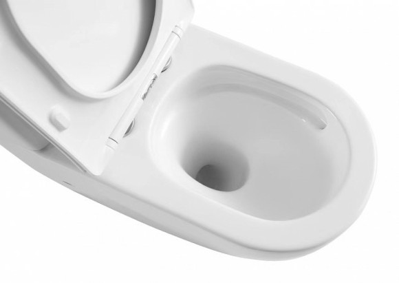 Унитаз CeramaLux TR2196 подвесной Белый глянцевый с сиденьем Микролифт