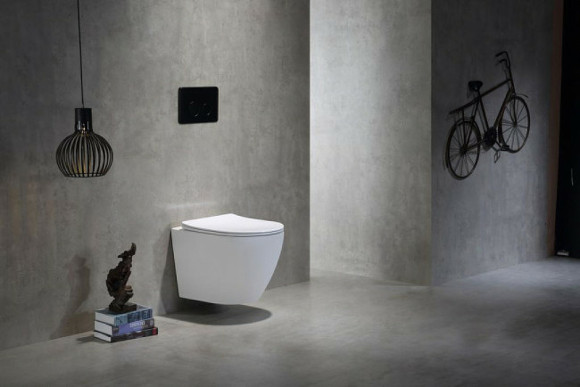 Унитаз CeramaLux TR2196 подвесной Белый глянцевый с сиденьем Микролифт