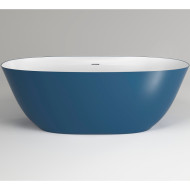 Ванна из искусственного камня Plumberia Selection VELOMA 160BD 160x70 Белая матовая Blu denim без гидромассажа Ванна из искусственного камня Plumberia Selection VELOMA 160BD 160x70 Белая матовая Blu denim без гидромассажа