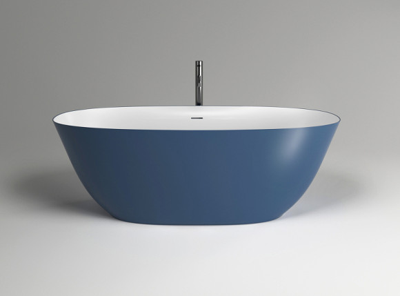 Ванна из искусственного камня Plumberia Selection VELOMA 160BD 160x70 Белая матовая Blu denim без гидромассажа Ванна из искусственного камня Plumberia Selection VELOMA 160BD 160x70 Белая матовая Blu denim без гидромассажа