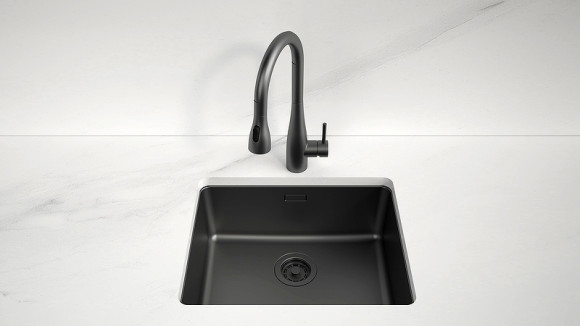 Кухонная мойка Paulmark Yuni 54 Uni YU54-MBN Черная матовая Кухонная мойка Paulmark Yuni 54 Uni YU54-MBN Черная матовая
