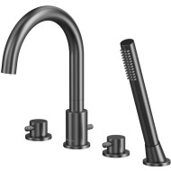 Смеситель на борт ванны Whitecross Y gunmetal Y1232GM Оружейная сталь