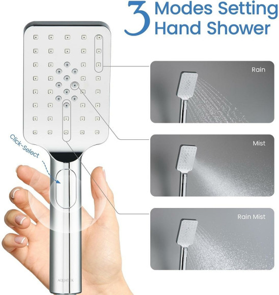 Ручной душ Aquatek Лира Select 80 3 jet AQ2005CR Хром Ручной душ Aquatek Лира Select 80 3 jet AQ2005CR Хром