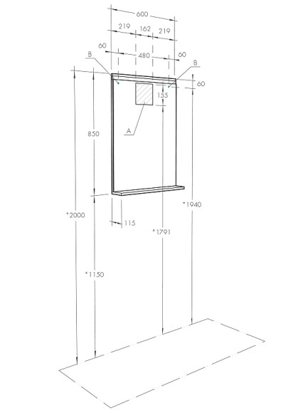 Зеркало Aquaton Рене 60 1A222302NR010 с подсветкой Белое глянцевое