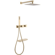 Душевая система Abber Rund AF8750G с термостатом Золото матовое Душевая система Abber Rund AF8750G с термостатом Золото матовое