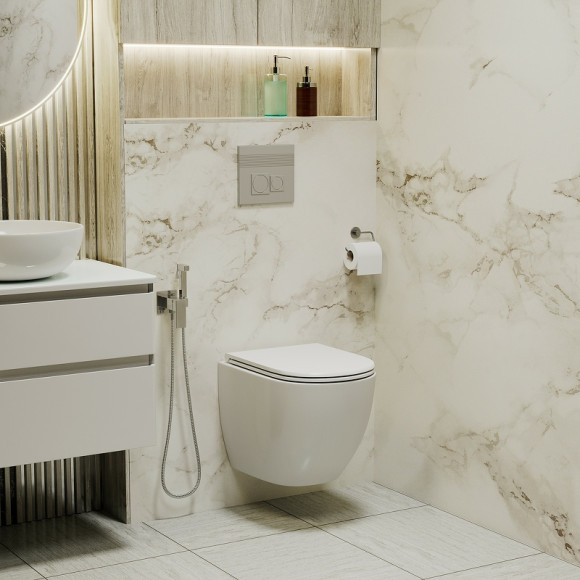 Инсталляция Grossman Cosmo 980.T1.02.110.110 для унитаза с клавишей смыва Хром матовый Инсталляция Grossman Cosmo 980.T1.02.110.110 для унитаза с клавишей смыва Хром матовый