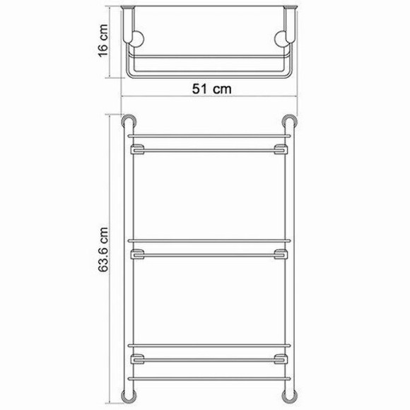 Стеклянная полка WasserKRAFT K-2033 Хром Стеклянная полка WasserKRAFT K-2033 Хром