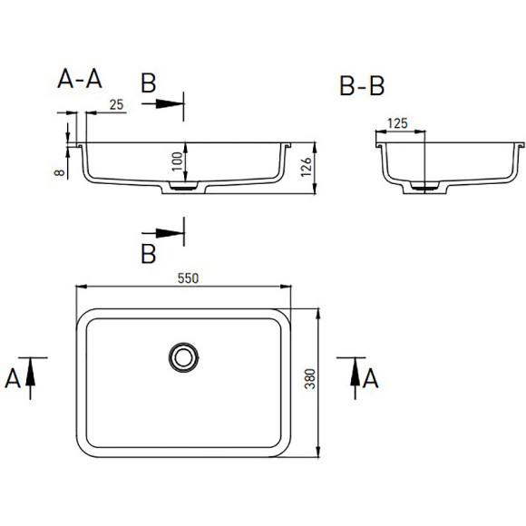 Раковина Salini Marea 55 09 1802209M Белая матовая Раковина Salini Marea 55 09 1802209M Белая матовая